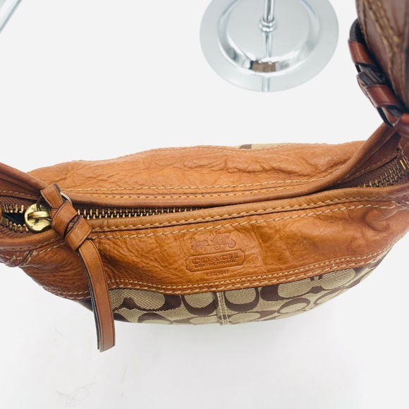 COACH✨Slim Bleecker Signature Cognac Brown Leather Satchel - Picture 6 of 16